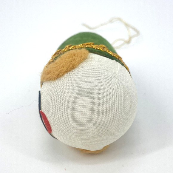 Vintage Japan Ornaments Soldier Head Nylon Felt Yarn Christmas Green Blue - Picture 13 of 15